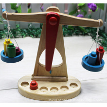 Kids Preschool balança de madeira Montessori brinquedos educativos com pesos